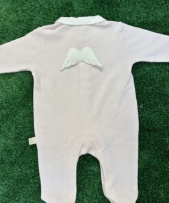 Alternative view of Tutina lunga con piedino rosa con ali Baby Gi