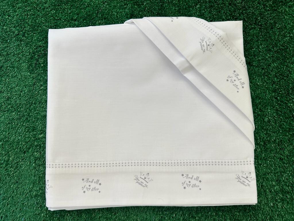 Set Lenzuola 2 pezzi bianco"You are my prince" Daidoù