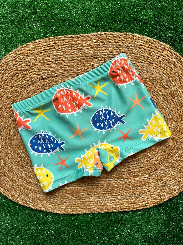 Costume verde acqua pesce palla