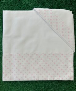 Set Lenzuola 3 pezzi bianco rosa cuori #Mammaecicci