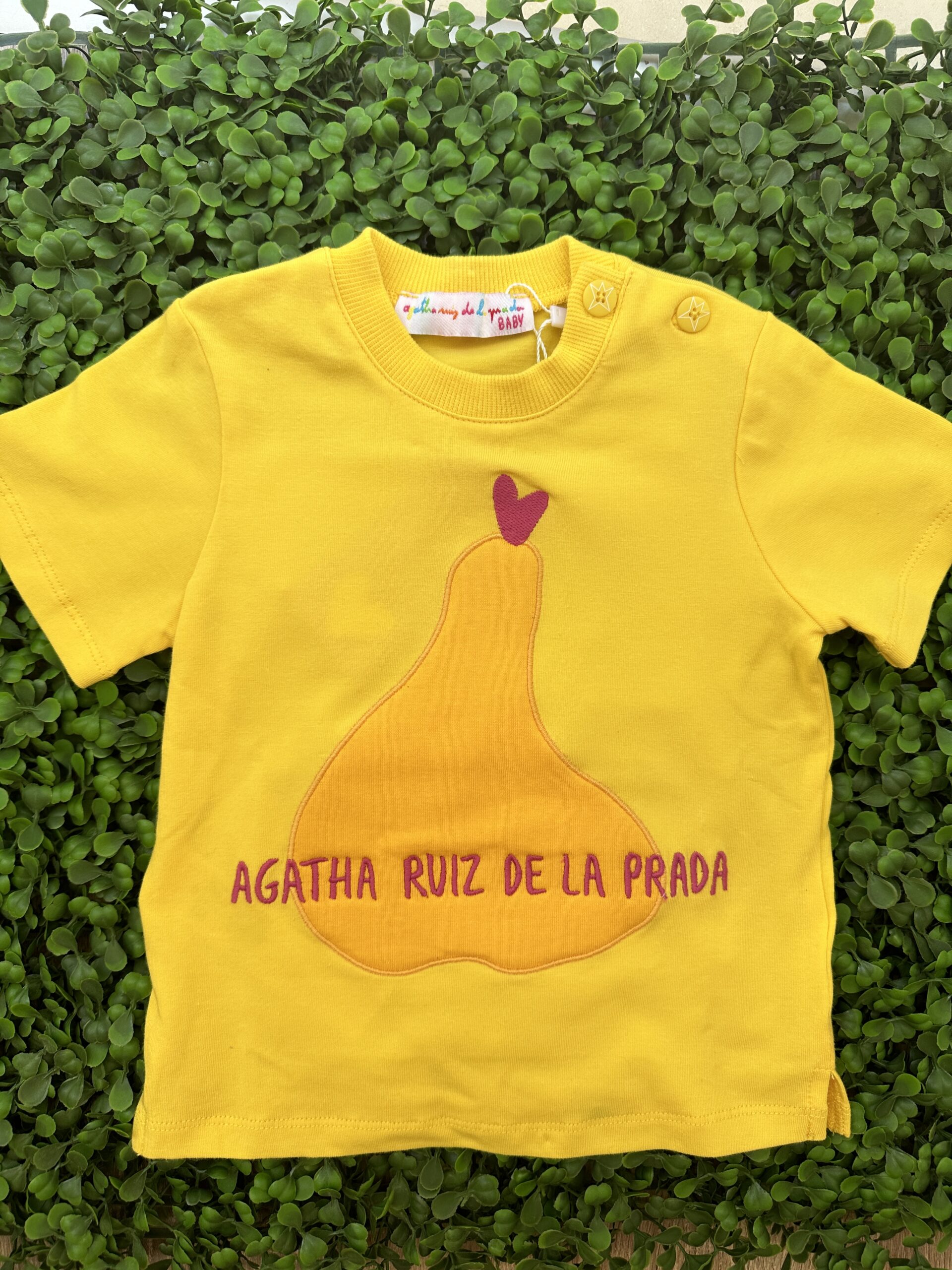T-shirt gialla con pera Agatha Ruiz de la Prada