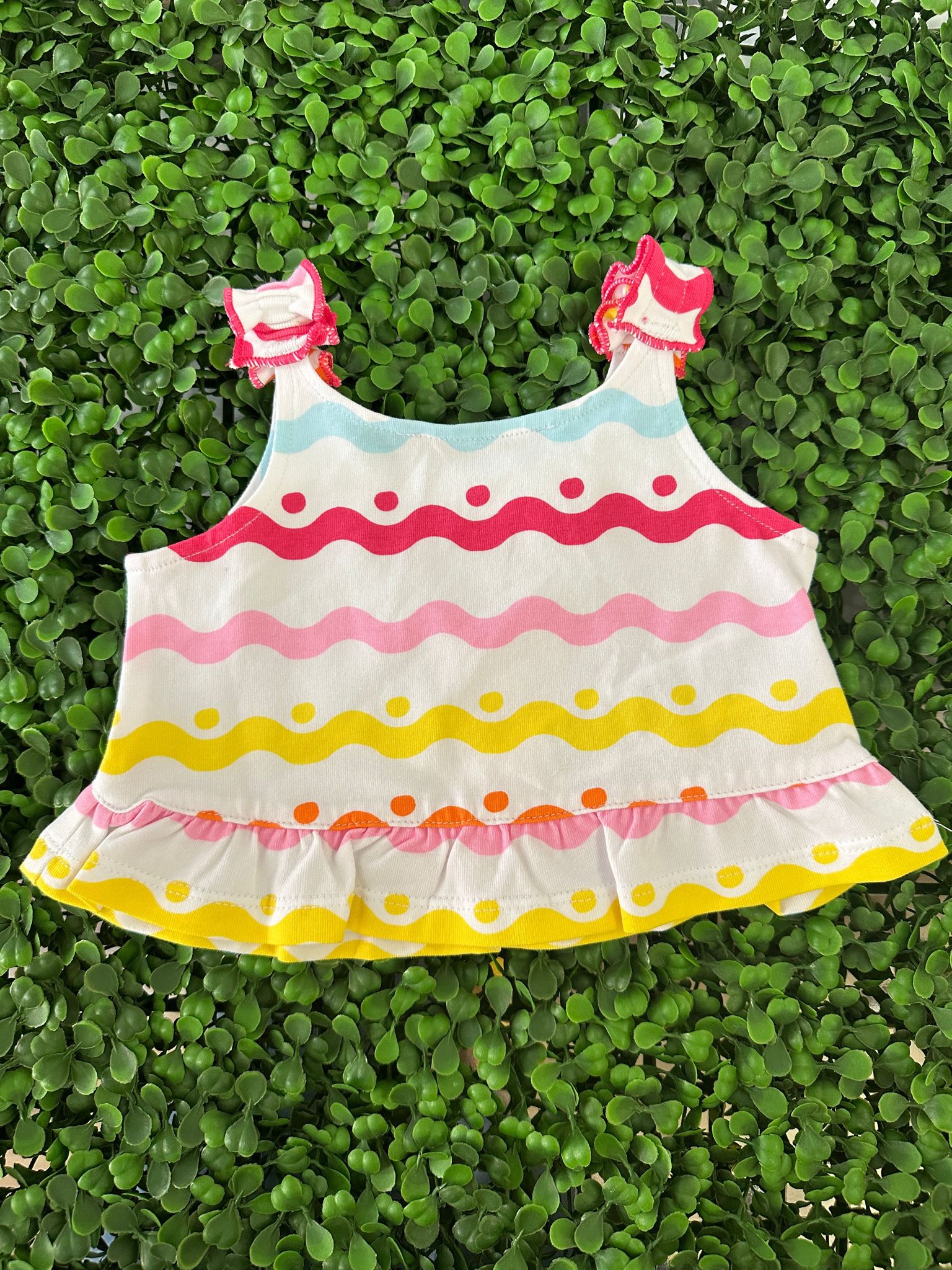 Top bimba multicolor con balza - immagine 3