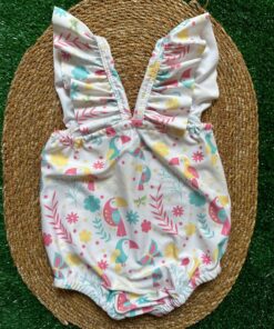 Alternative view of Costume intero bimba con pappagalli FS baby