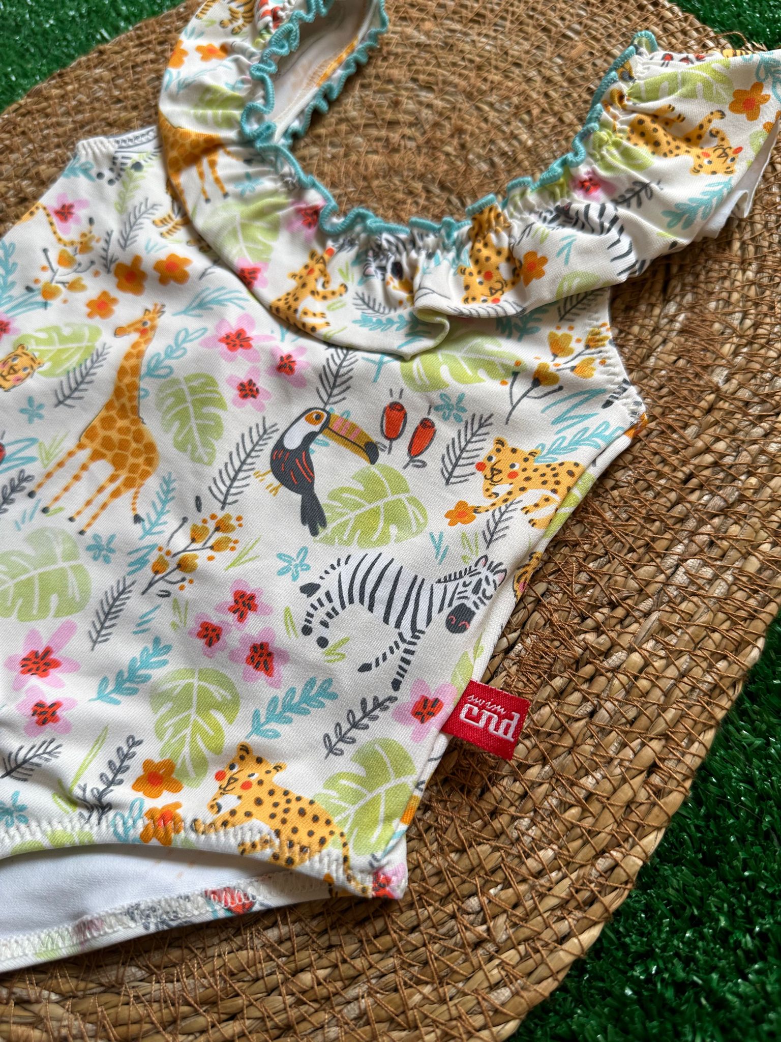 Costume intero bimba Condor con animaletti - immagine 3