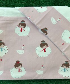 Set Lenzuola 3 pezzi ballerina rosa bianco Mary More