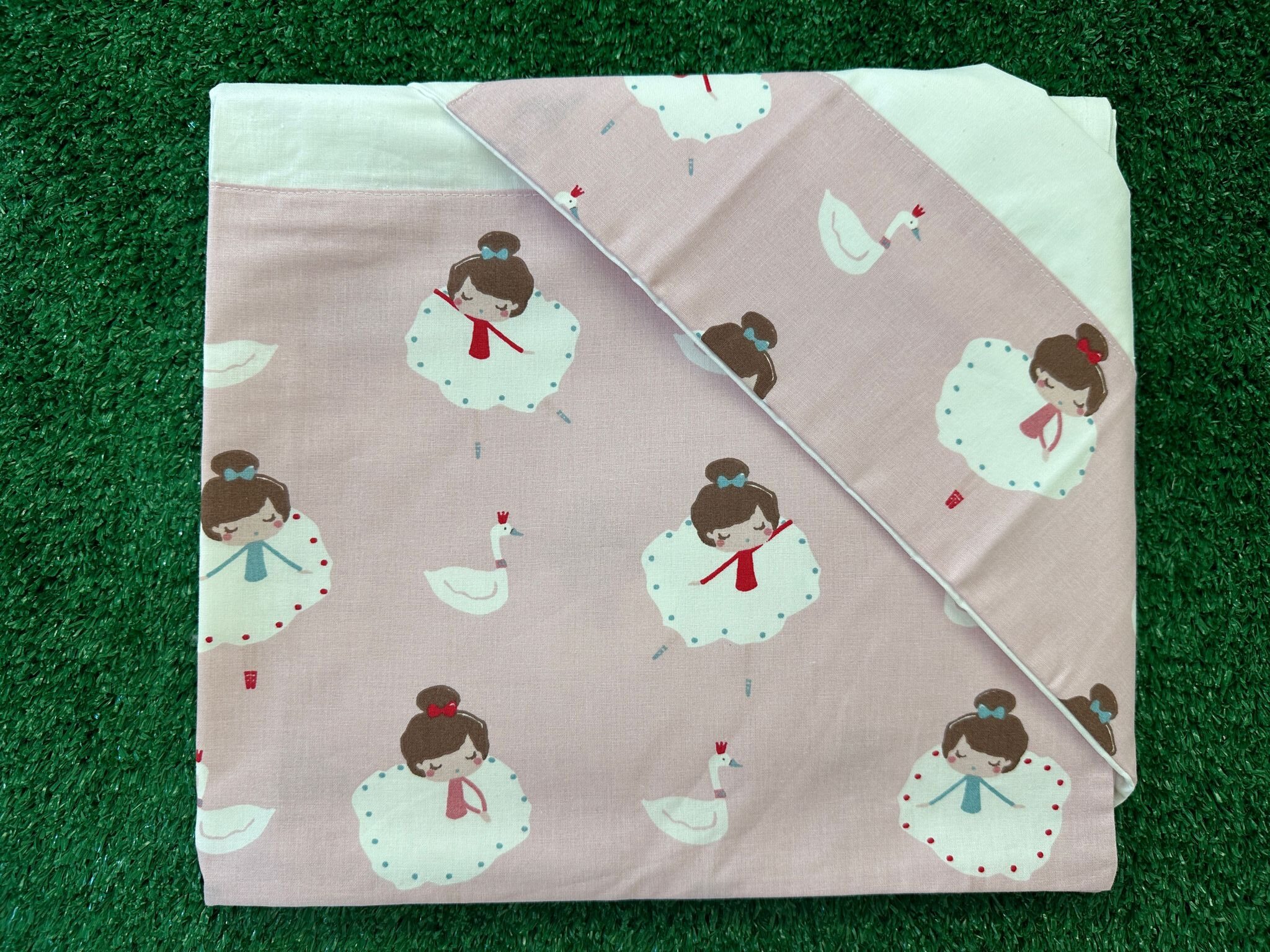 Set Lenzuola 3 pezzi ballerina rosa bianco Mary More