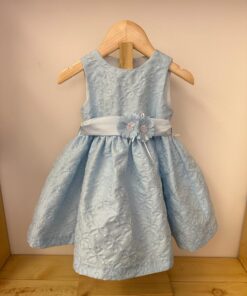 Abito Ambarabà celeste con cintura fiorellini
