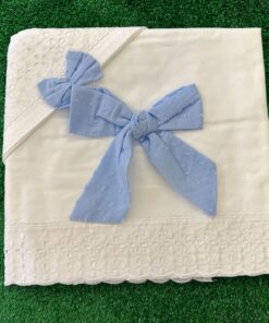 Set Lenzuola 3 pezzi fiocco celeste #Mammaecicci