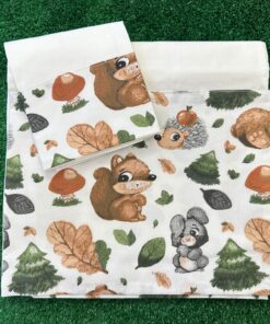 Set Lenzuola 3 pezzi animali bianco Mary More