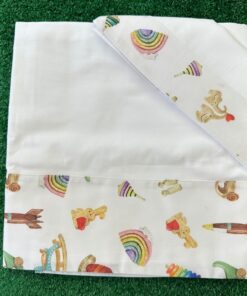 Set Lenzuola 3 pezzi giocattoli bianco #Mammaecicci