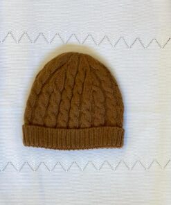 Cappellino marrone trecce Wedoble