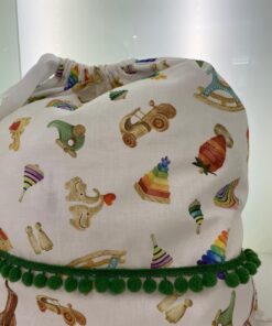 Alternative view of Sacco porta cambio disegno giocattoli e pom pom
