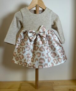 Abito leopardato con fiocco Ambarabà