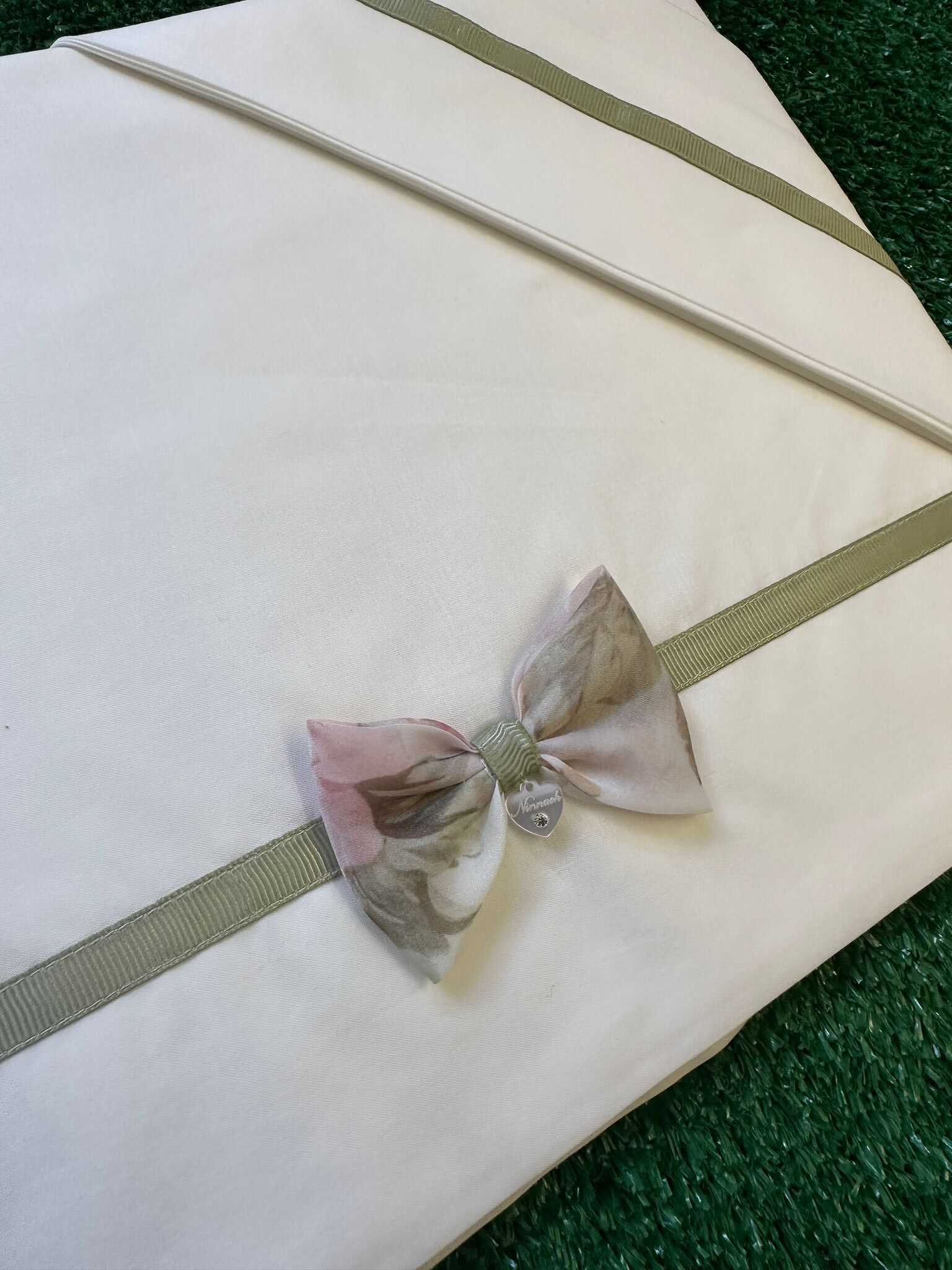 Lenzuolino con fiocco fiori Ninnaoh - immagine 2