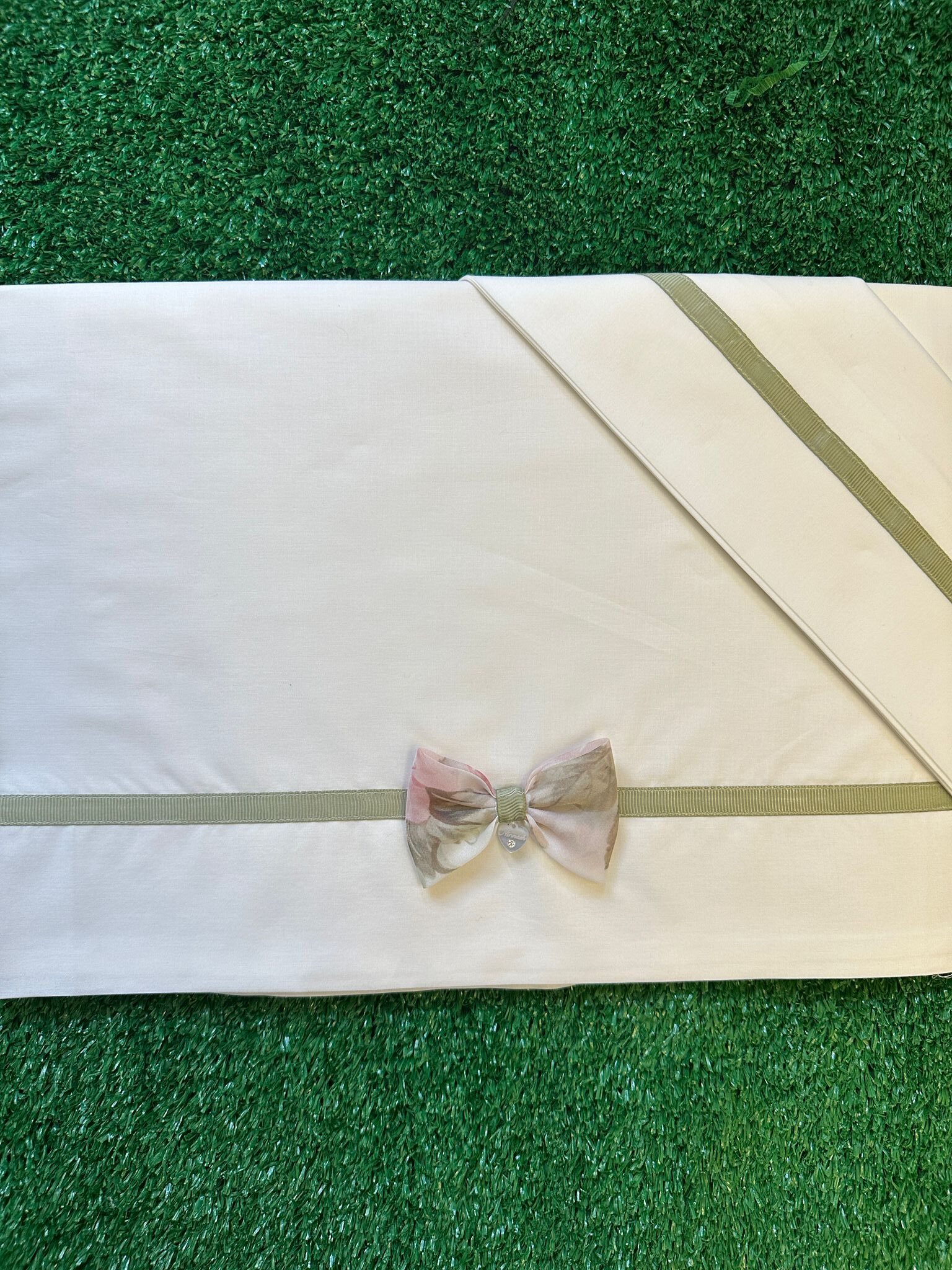 Lenzuolino con fiocco fiori Ninnaoh