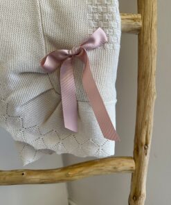 Alternative view of Copertina panna con fiocco rosa Mac Ilusion