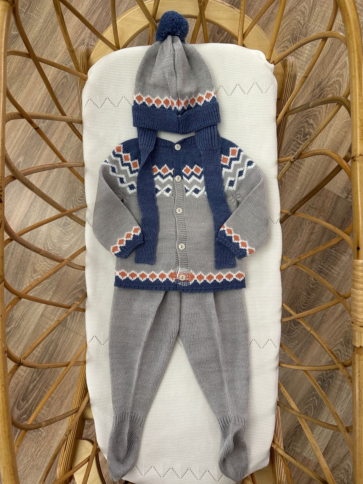 Completo 3 pezzi Mac Ilusion grigio e celeste - immagine 3