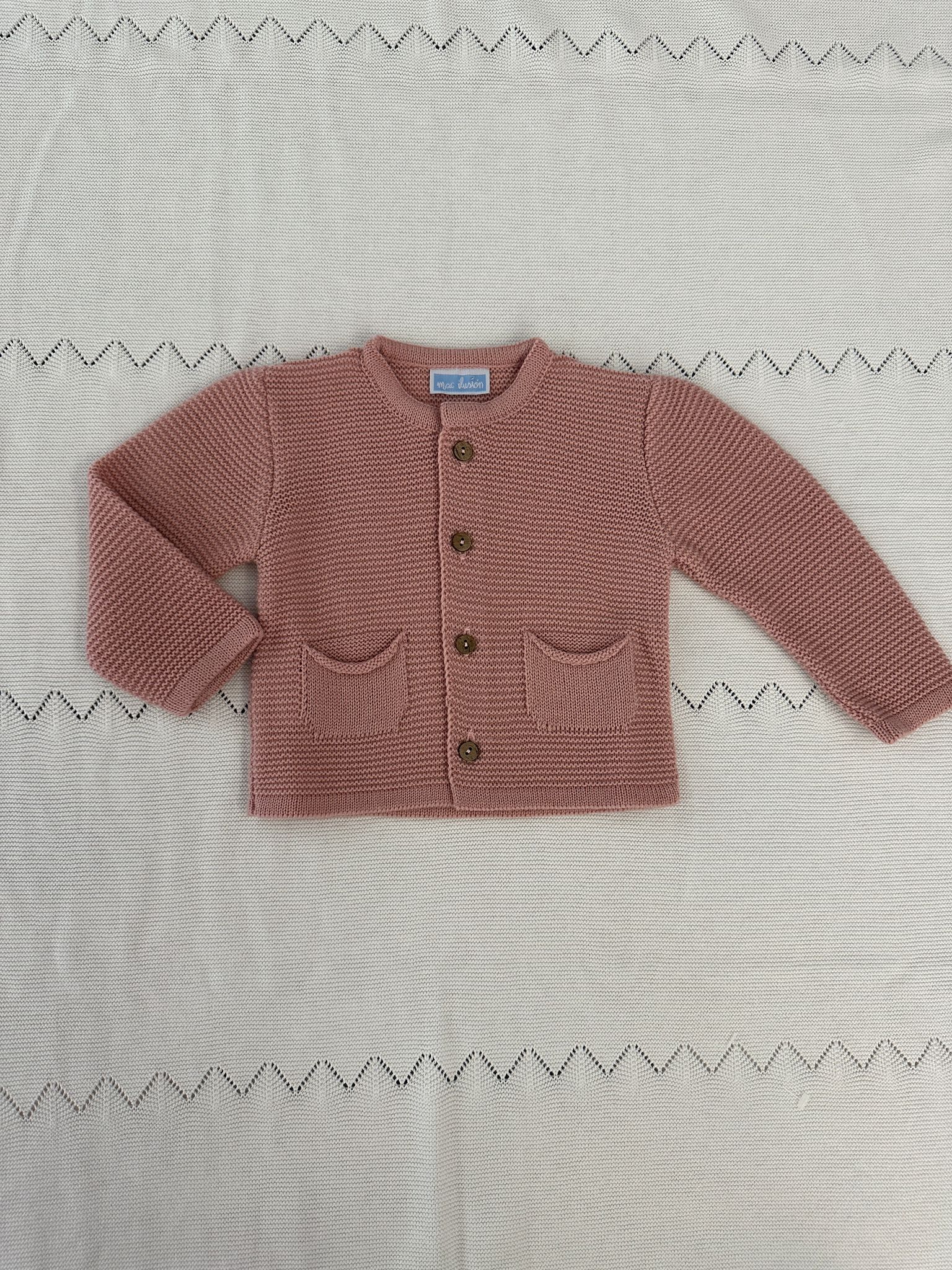 Cardigan in maglia rosa Mac Ilusion