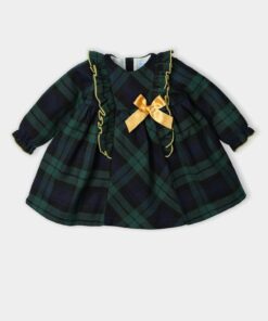 Vestito tartan con fiocco giallo Mac Ilusion