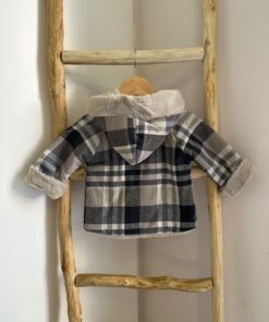 Alternative view of Cappottino in pelliccia tartan tortora Mac Ilusion