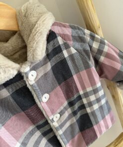 Alternative view of Cappottino in pelliccia tartan rosa Mac Ilusion