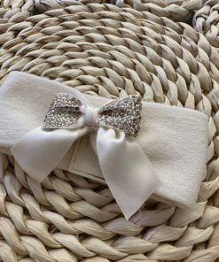 Alternative view of Fascia per capelli fiocco e strass panna Story Loris