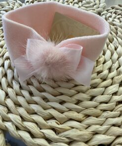 Alternative view of Fascia per capelli pom pom e fiocco rosa Story Loris