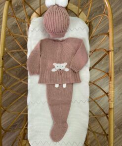 Completo 3 pezzi rosa orsetto Mac Ilusion