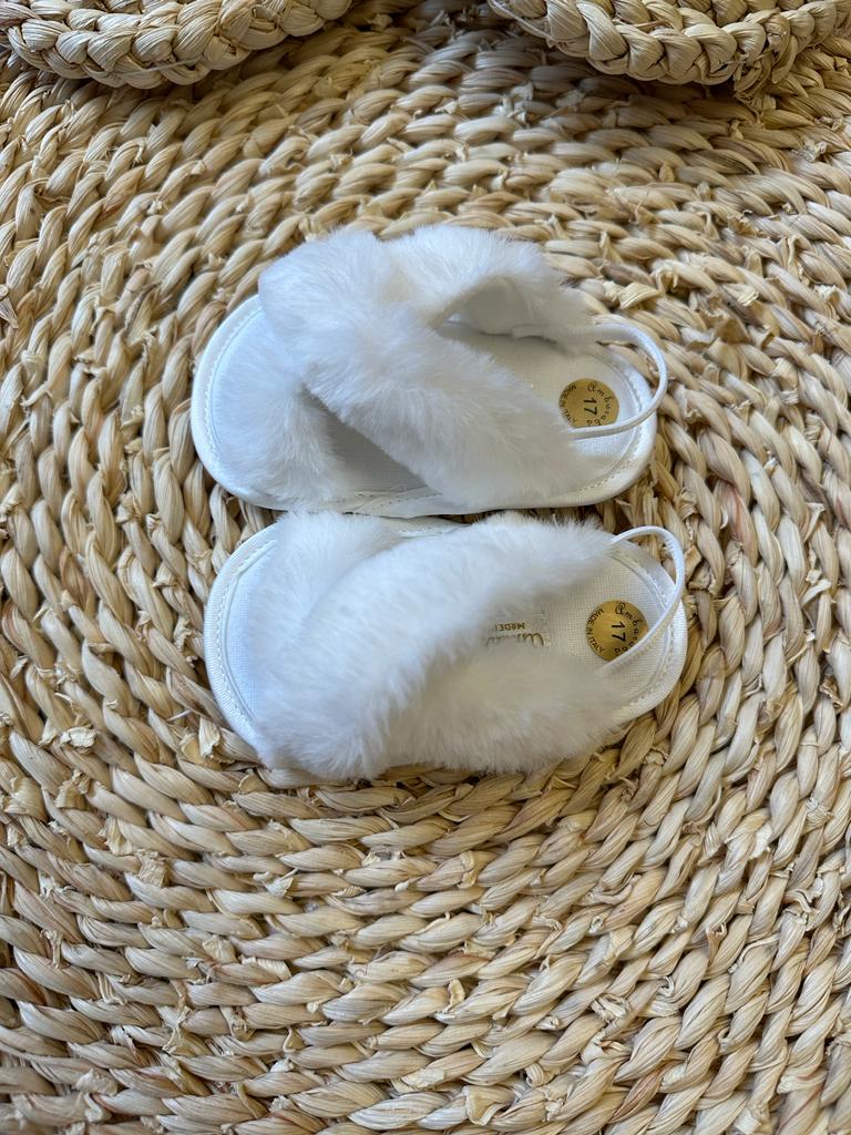 Sandaletto in pelliccia bianco Ambarabà - immagine 2