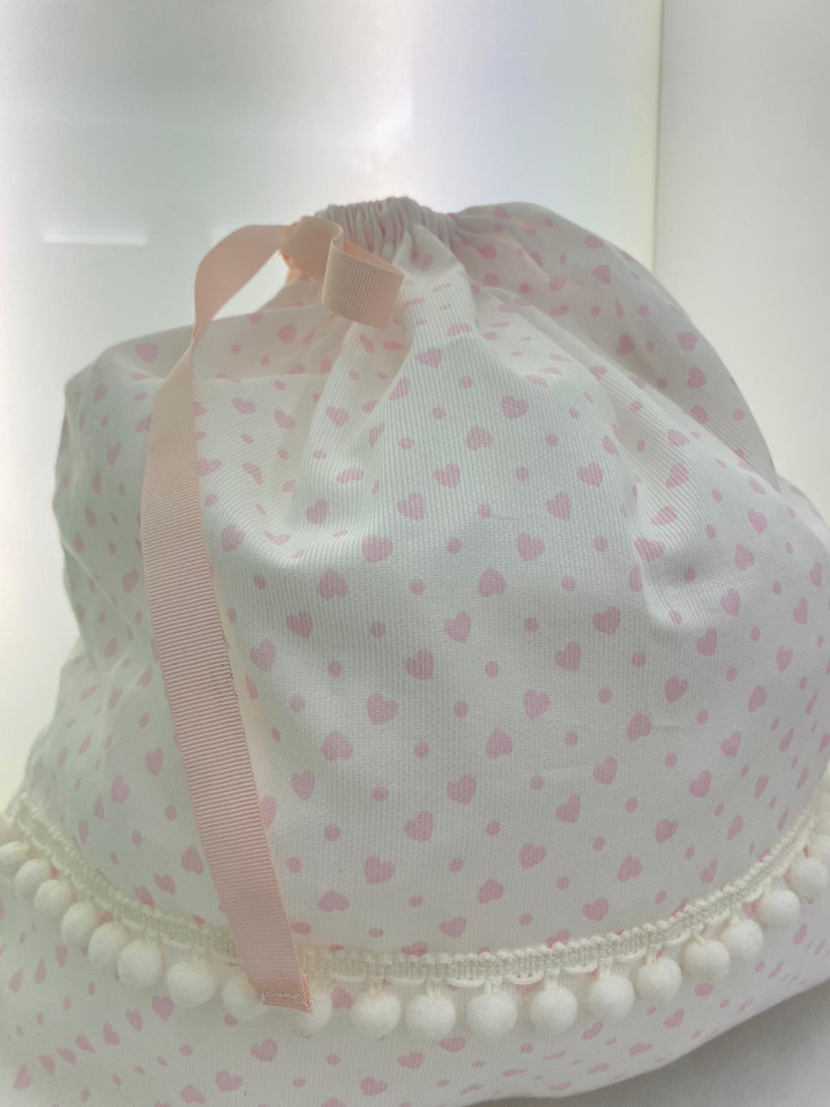 Sacco porta cambio cuoricini rosa - immagine 2