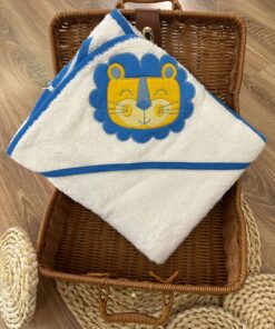 Triangolo bagnetto leone blu e giallo