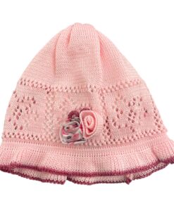 Cappellino rosa traforato con roselline Primodì