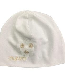 Cappellino bianco fiori Myrumi