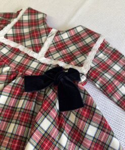Alternative view of Vestito tartan Mac Ilusion con fiocco velluto blu