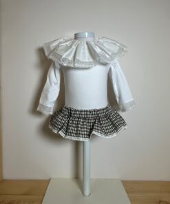 Culotte a quadretti marrone e verde Phi Clothing