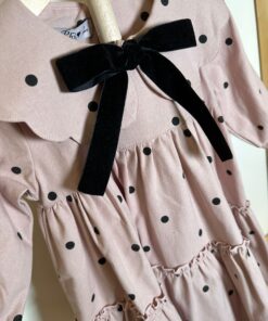 Alternative view of Vestito rosa con pois neri Phi Clothing