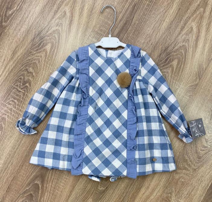 Vestito e culotte bianco e celeste Yoedu