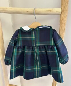 Alternative view of Vestito tartan blu e verde Biribò