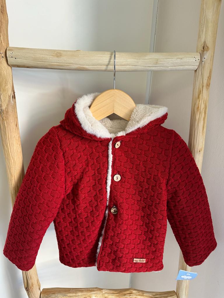 Cappottino rosso con pelliccia Mac Ilusion