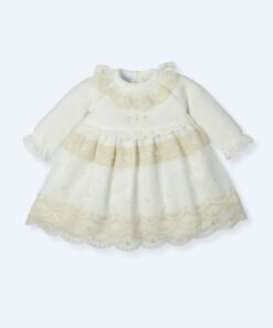 Abito in maglia e tulle panna Mac Ilusion