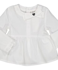 Camicia con fiocco bianca Birba