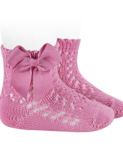 Calzino basso traforato con fiocco Condor