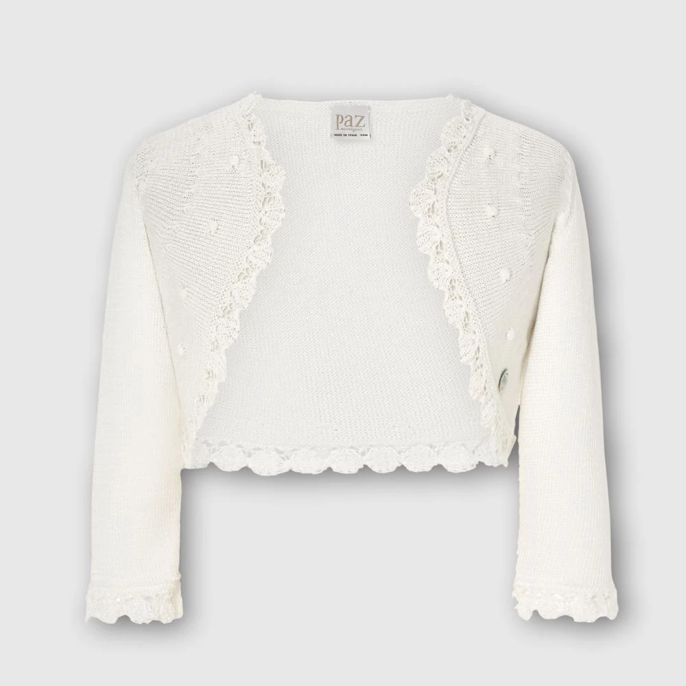 Cardigan Traforato Crema Paz Rodriguez
