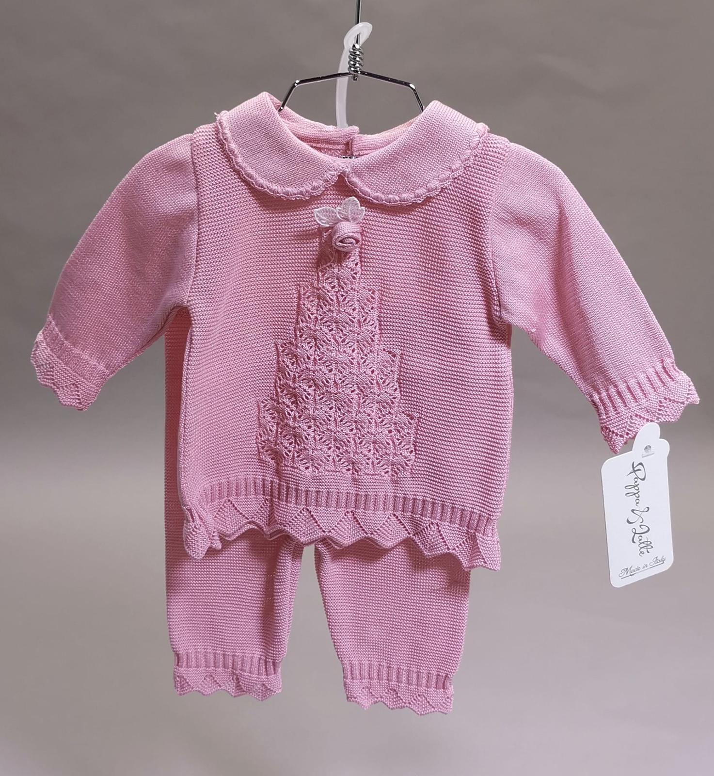 Tutina Due Pezzi Rosa Antico Pappa e Latte