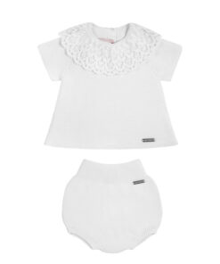 Completo Due Pezzi con pizzo Bianco Condor