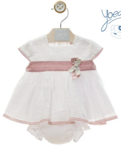 Completo due pezzi bianco e rosa Yoedu