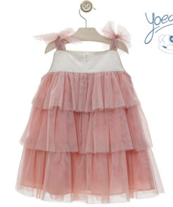 Alternative view of Vestito bianco con tulle rosa Yoedu