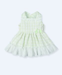 Vestito bianco e verde a quadretti Mac Ilusion