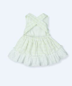 Alternative view of Vestito bianco e verde a quadretti Mac Ilusion