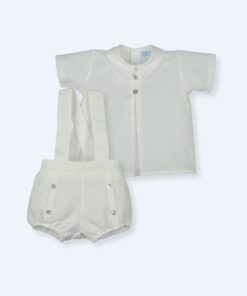 Camicia e salopette panna Mac Ilusion